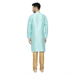 Men's Silk Printed Kurta & Churidar Pyjama Set